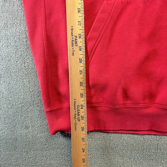 Nike Hoodie Men's Large Red Fleece Pullover University Drawstring Pockets Sports - Picture 5 of 8